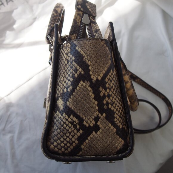 Michael Michael Kors Python Snake Embossed Leather Satchel/Crossbody w/Dustbag - Picture 12 of 16